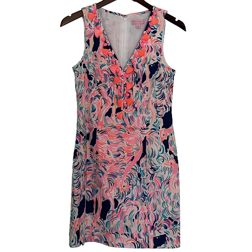 Lilly Pulitzer Cabrey Shift Dress 0 Pelican Pink Head in the Sand NWOT